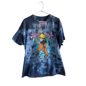 Naruto Anime Tie Dye T Shirt Size Large Cotton